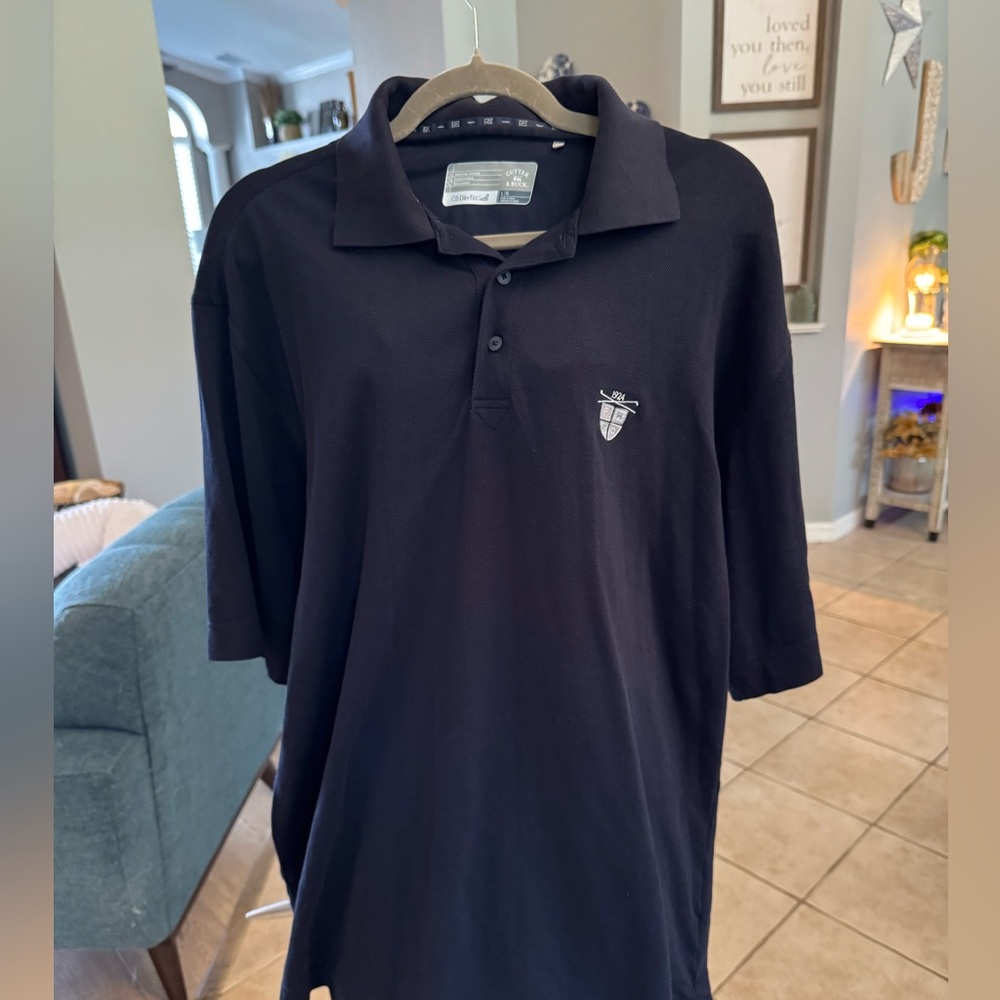Cutter & Buck - Dry Tec - Short Sleeve Polo Shirt - Blue - Men’s Size L